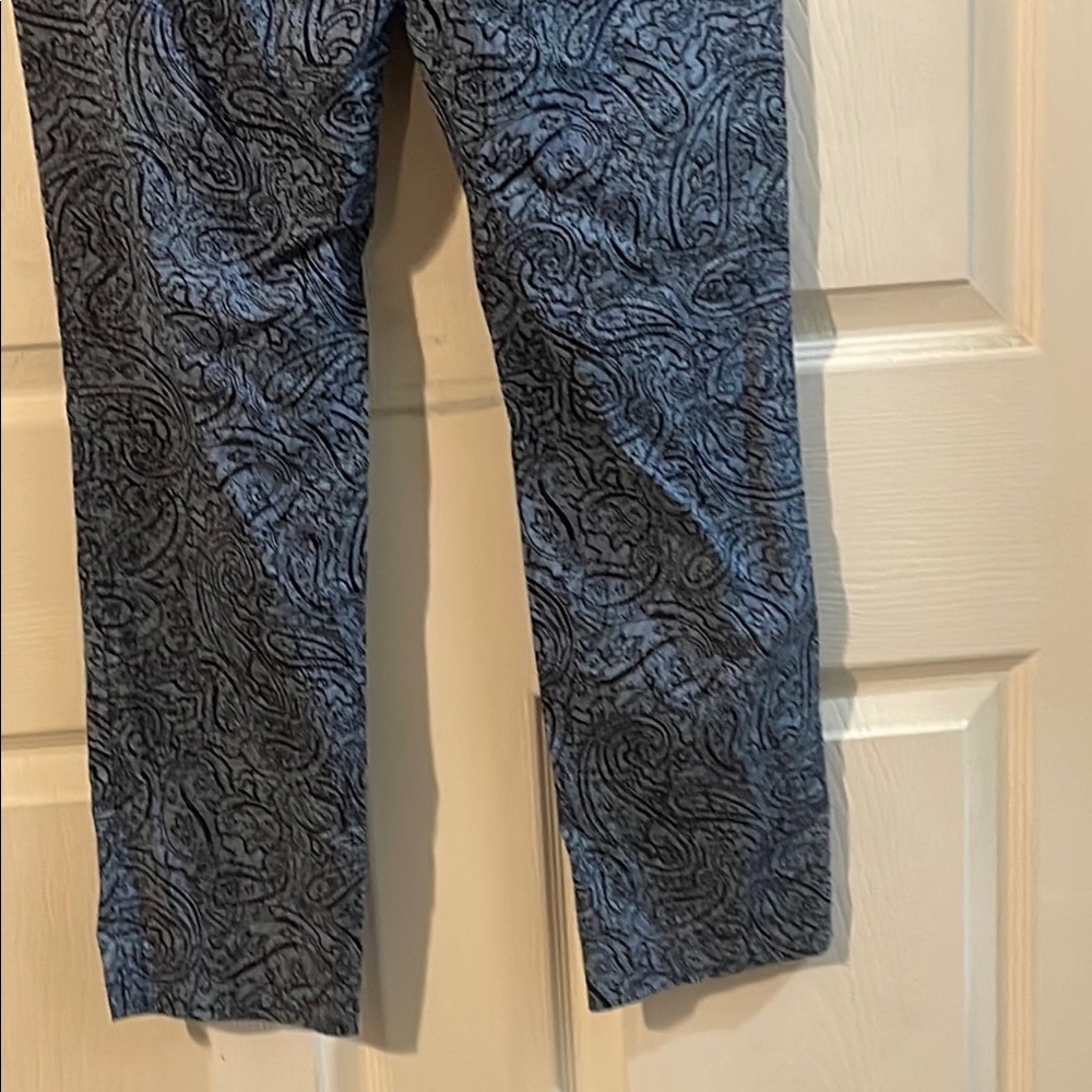 J. Jill Women's Navy Paisley Trousers - Picture 8 of 9